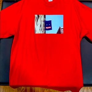 Supreme banner print t-shirt